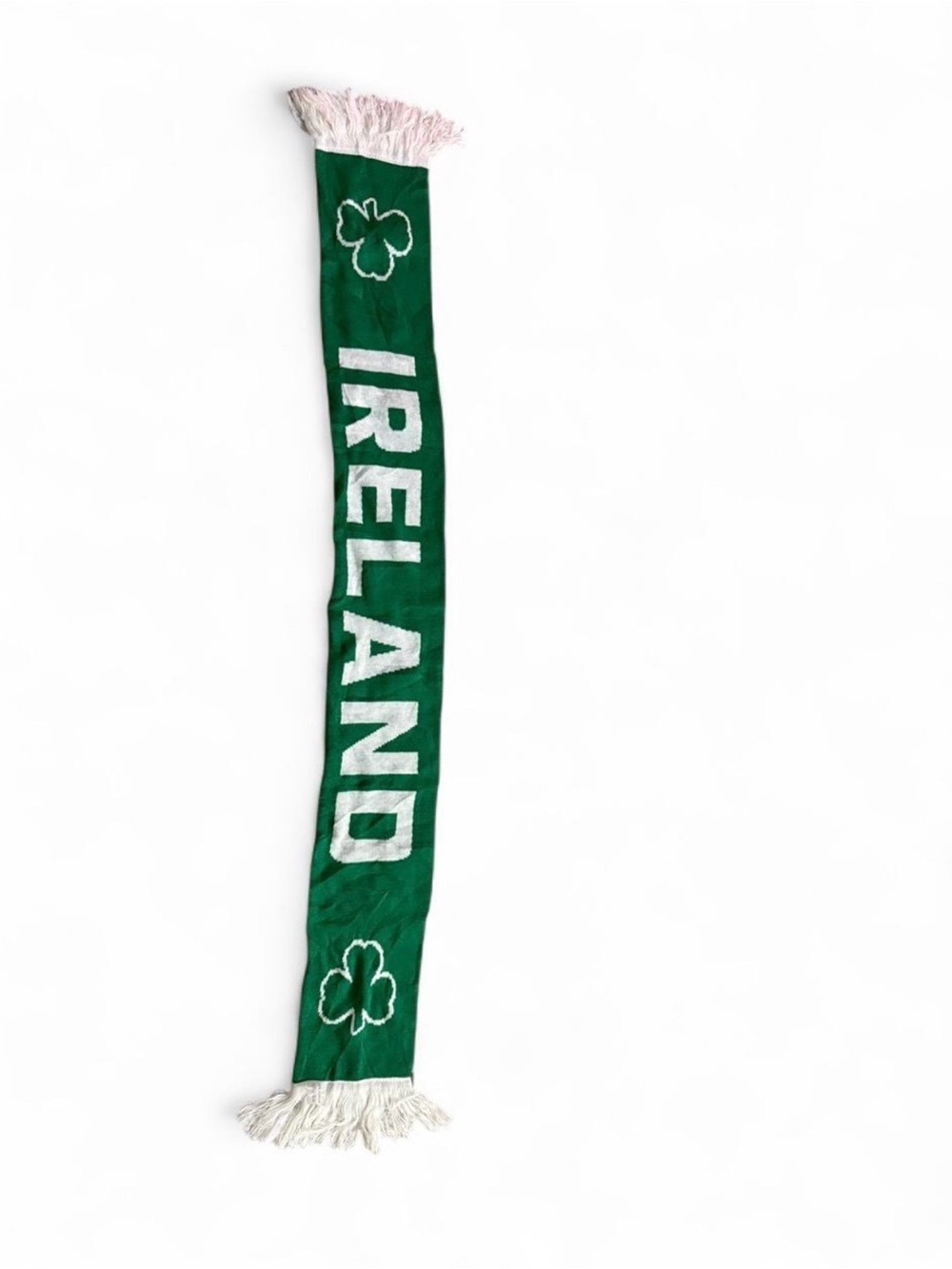 Ireland Green Shamrock Scarf — Green Fan Wrap